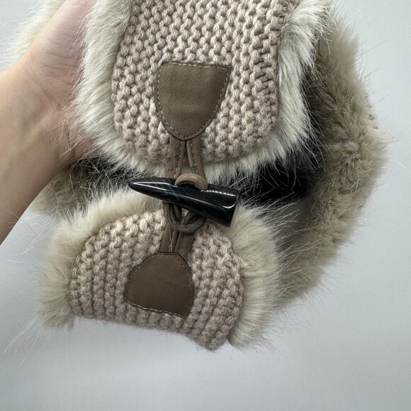 Restoration Hardware Ukshana Trapper Hat Faux Fur Trim Brown S/M Wool Cashmere - Picture 3 of 9